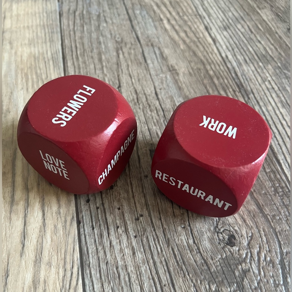 Wooden Love Dice Set 2.25in×2.25in